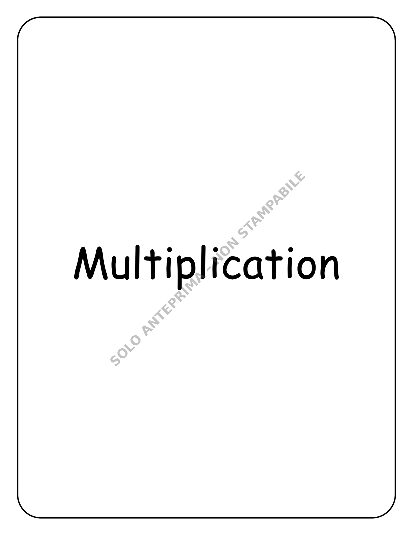 Moltiplicazioni in Inglese – Scheda Didattica PDF