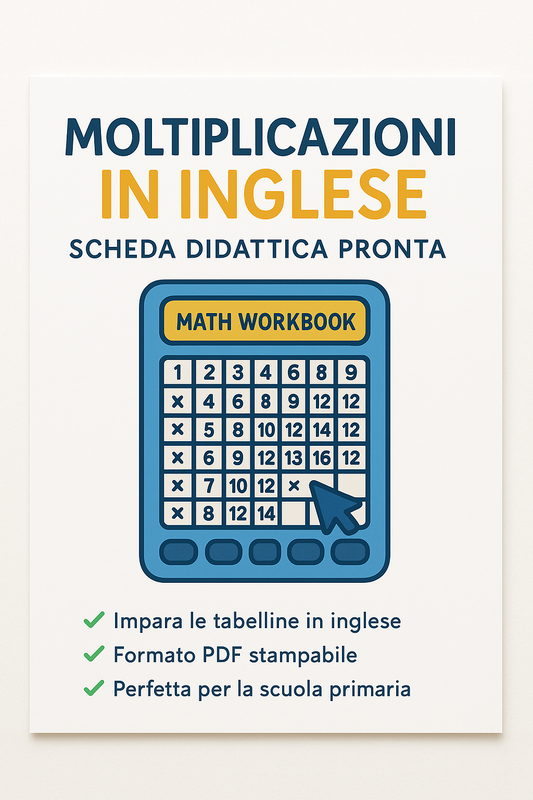 Moltiplicazioni in Inglese – Scheda Didattica PDF